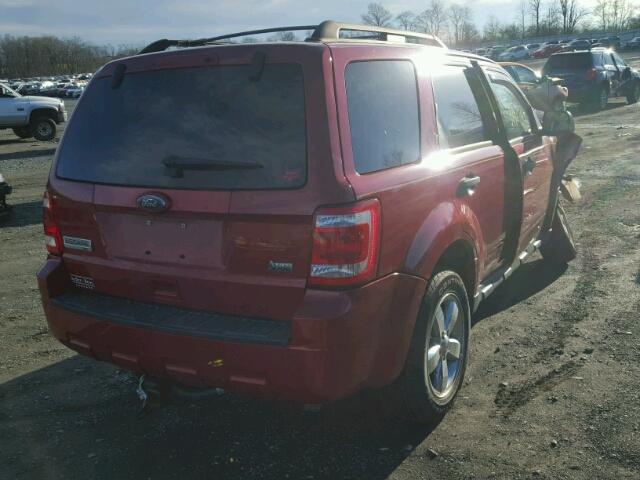 1FMCU9DG3BKA52593 - 2011 FORD ESCAPE XLT RED photo 4