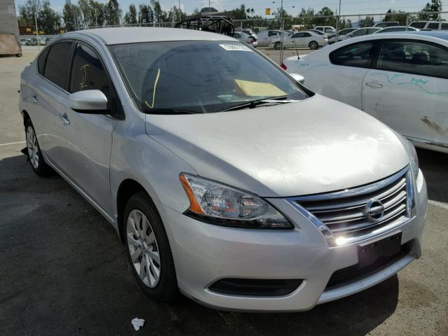 3N1AB7AP1FY332680 - 2015 NISSAN SENTRA S SILVER photo 1