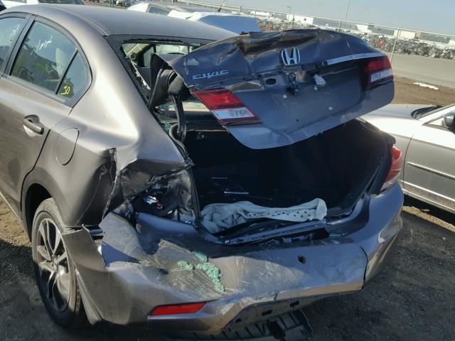 19XFB2F83DE275176 - 2013 HONDA CIVIC EX ნაცრისფერი ფოტო 9