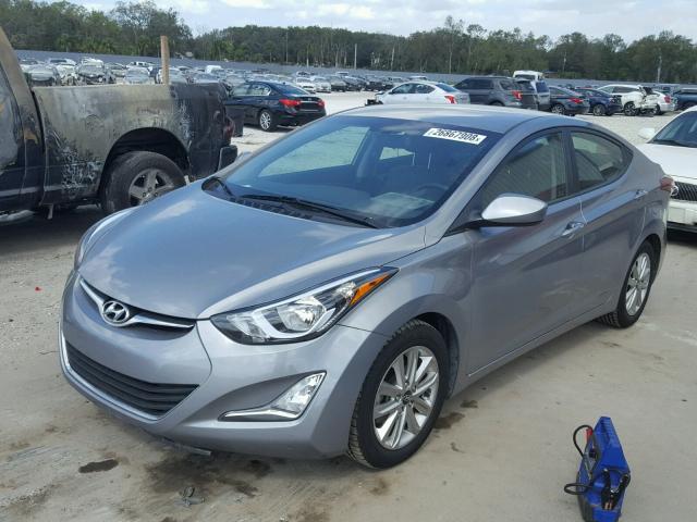 KMHDH4AE5FU341421 - 2015 HYUNDAI ELANTRA SE GRAY photo 2