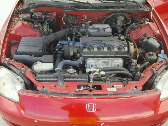 JHMEH6262VS004712 - 1997 HONDA CIVIC DEL RED photo 7