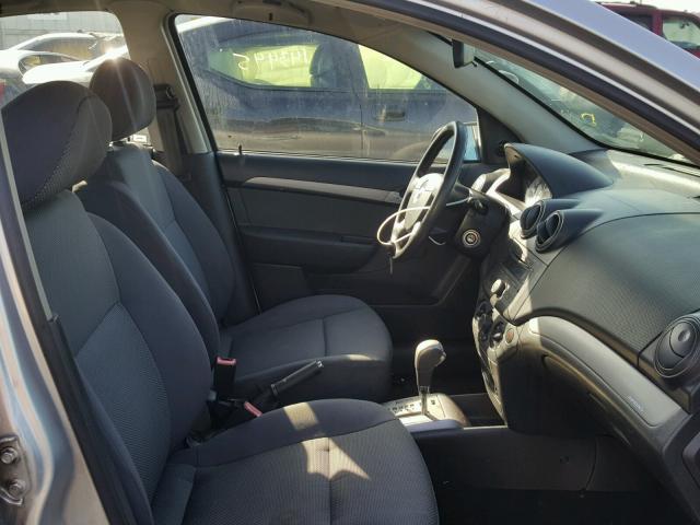 KL1TD56698B157883 - 2008 CHEVROLET AVEO BASE Gümüş fotoğraf 5