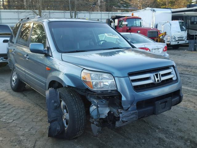 2HKYF18546H502920 - 2006 HONDA PILOT EX BLUE photo 1