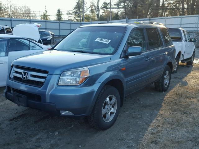 2HKYF18546H502920 - 2006 HONDA PILOT EX BLUE photo 2