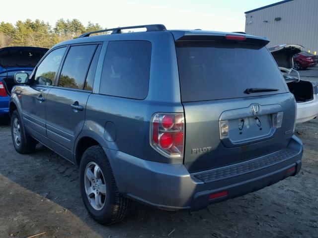 2HKYF18546H502920 - 2006 HONDA PILOT EX BLUE photo 3