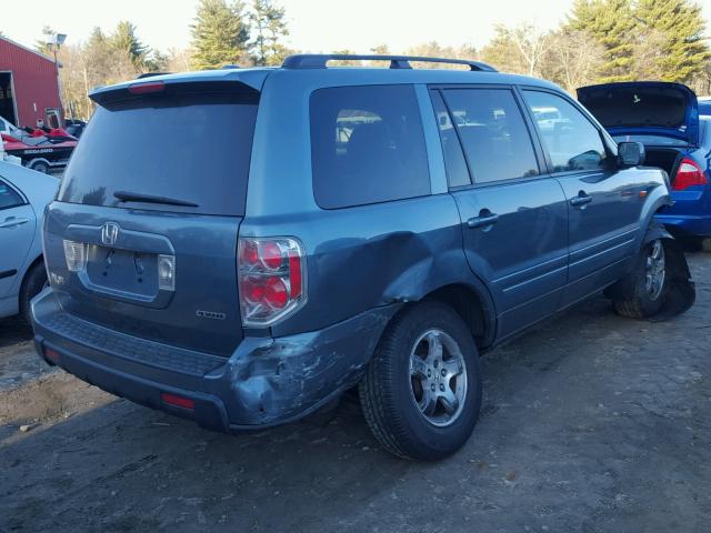 2HKYF18546H502920 - 2006 HONDA PILOT EX BLUE photo 4