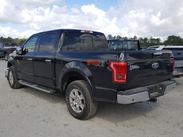 1FTEW1EF2HFA63357 - 2017 FORD F150 SUPER BLACK photo 3