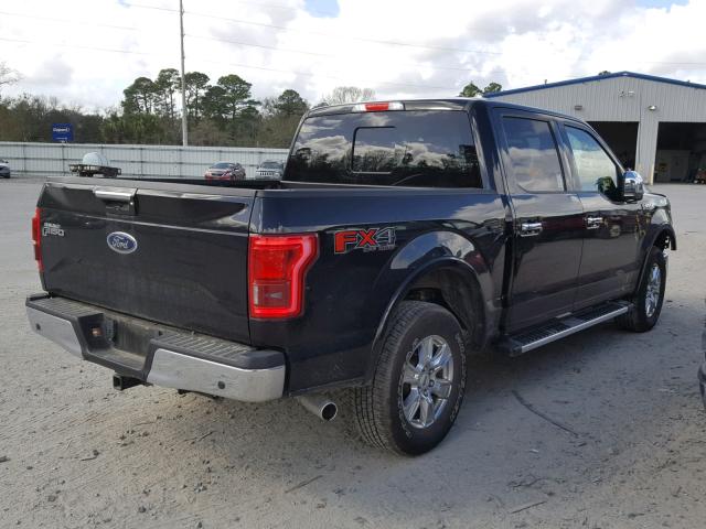 1FTEW1EF2HFA63357 - 2017 FORD F150 SUPER BLACK photo 4