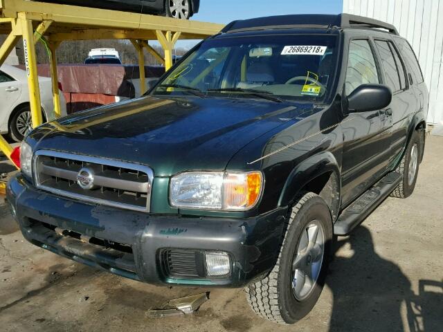 JN8DR09Y12W727927 - 2002 NISSAN PATHFINDER GREEN photo 2