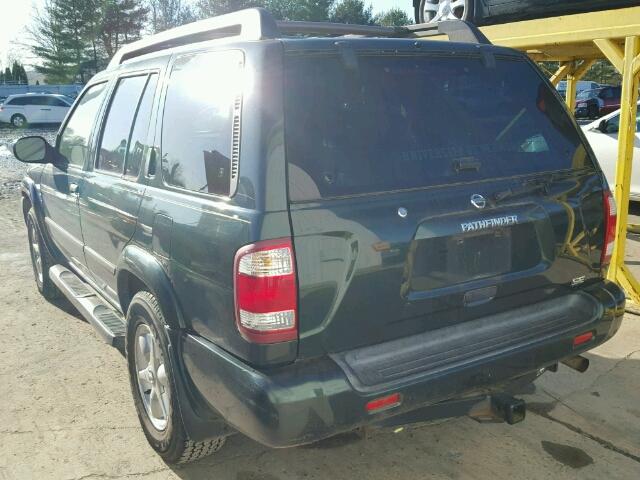 JN8DR09Y12W727927 - 2002 NISSAN PATHFINDER GREEN photo 3