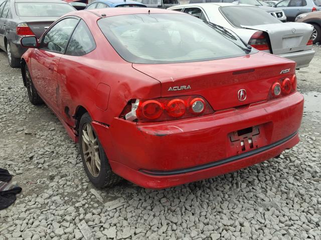 JH4DC54846S018714 - 2006 ACURA RSX RED photo 3