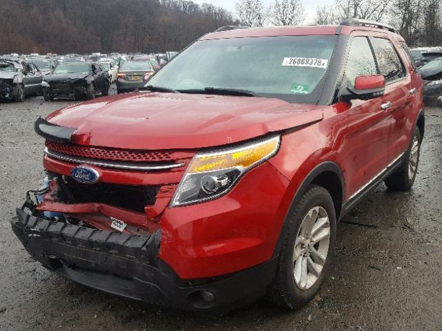 1FMHK8F80CGA59565 - 2012 FORD EXPLORER L RED photo 2