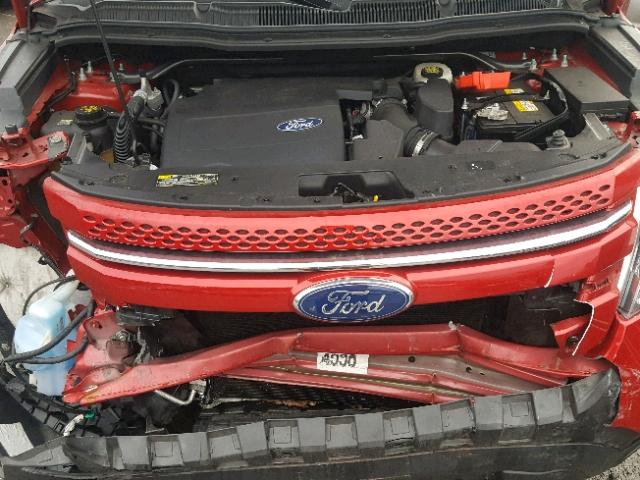 1FMHK8F80CGA59565 - 2012 FORD EXPLORER L RED photo 7