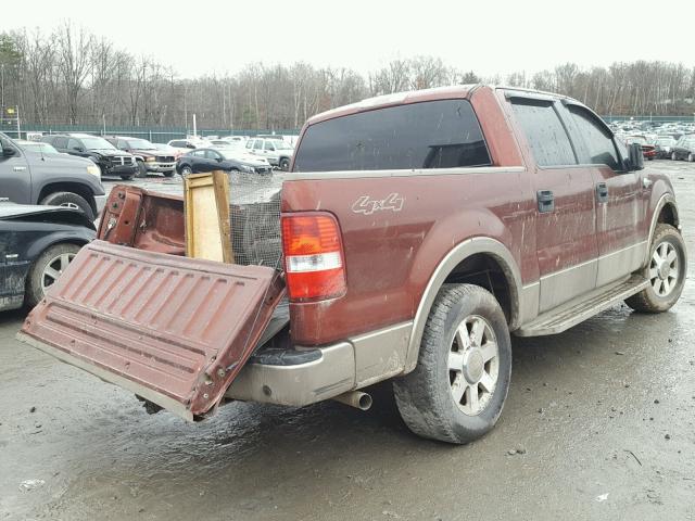 1FTPW14536KC02448 - 2006 FORD F150 SUPER BROWN photo 4