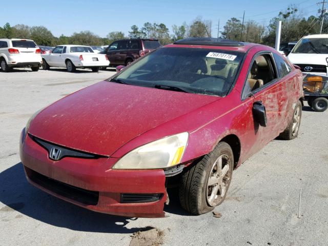 1HGCM72655A004706 - 2005 HONDA ACCORD EX RED photo 2