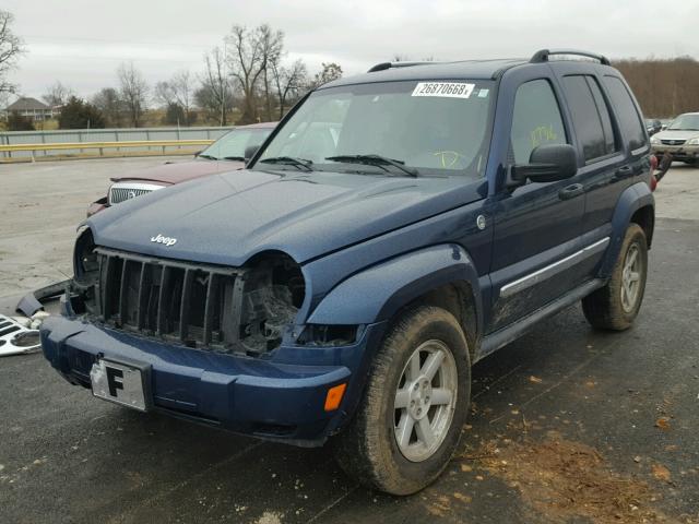 1J4GL58KX5W566187 - 2005 JEEP LIBERTY LI BLUE photo 2