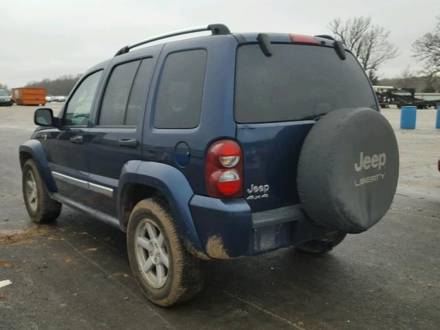 1J4GL58KX5W566187 - 2005 JEEP LIBERTY LI BLUE photo 3