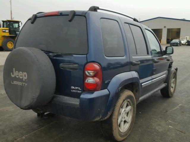 1J4GL58KX5W566187 - 2005 JEEP LIBERTY LI BLUE photo 4