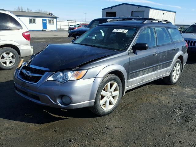 4S4BP61C097335825 - 2009 SUBARU OUTBACK 2. CHARCOAL photo 2