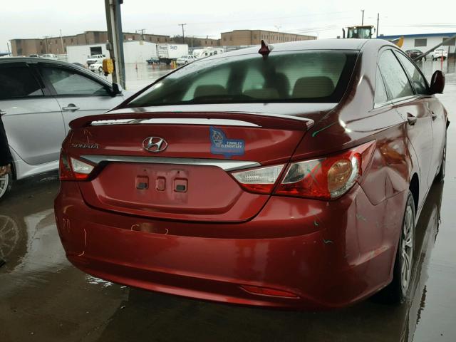 5NPEB4AC3BH030650 - 2011 HYUNDAI SONATA GLS MAROON photo 4