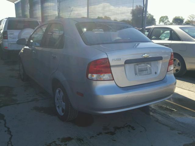 KL1TD566X6B640344 - 2006 CHEVROLET AVEO BASE Gri fotoğraf 3