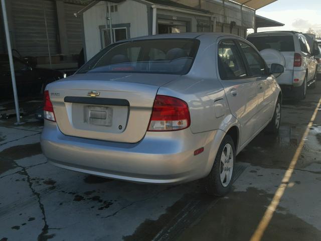 KL1TD566X6B640344 - 2006 CHEVROLET AVEO BASE Gri fotoğraf 4