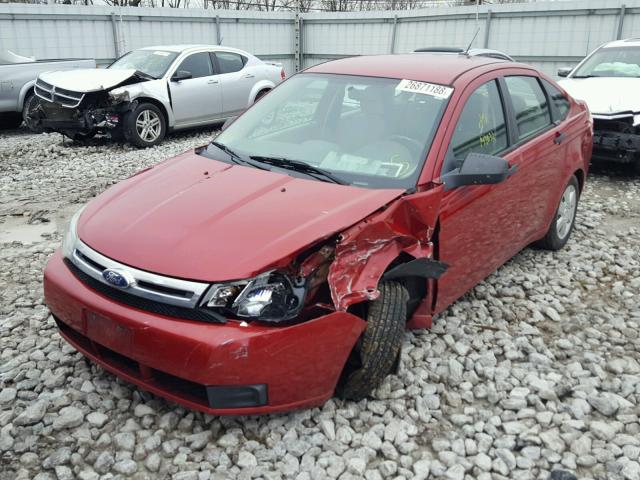1FAHP3EN0BW145016 - 2011 FORD FOCUS S RED photo 2