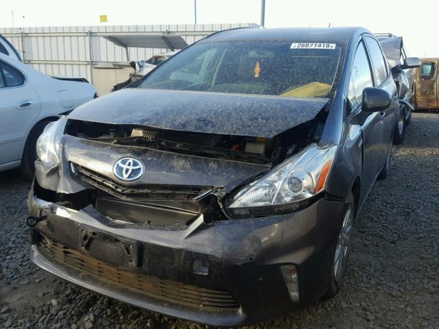 JTDZN3EU2D3213266 - 2013 TOYOTA PRIUS V GRAY photo 2