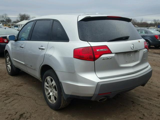 2HNYD28307H546671 - 2007 ACURA MDX TECHNO SILVER photo 3