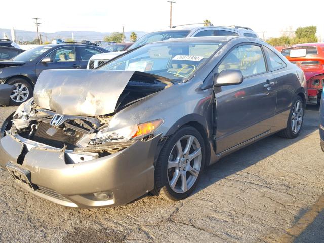 2HGFG11807H577974 - 2007 HONDA CIVIC EX GRAY photo 2