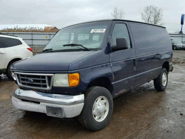 1FTSE34L63HB96077 - 2003 FORD ECONOLINE BLUE photo 2