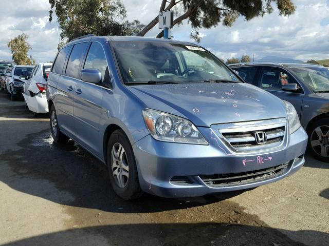 5FNRL38736B124193 - 2006 HONDA ODYSSEY EX BLUE photo 1