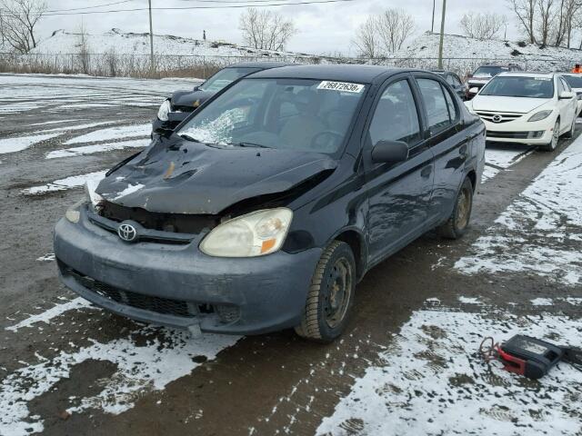 JTDBT123730296278 - 2003 TOYOTA ECHO BLACK photo 2