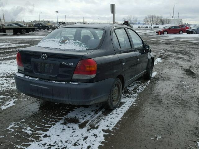 JTDBT123730296278 - 2003 TOYOTA ECHO BLACK photo 4