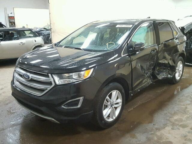 2FMTK4J88FBB44949 - 2015 FORD EDGE SEL GRAY photo 2