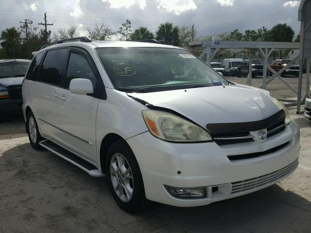 5TDZA22C74S154697 - 2004 TOYOTA SIENNA XLE WHITE photo 1