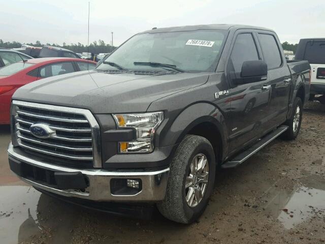 1FTEW1CP5HKC23668 - 2017 FORD F150 SUPER GRAY photo 2