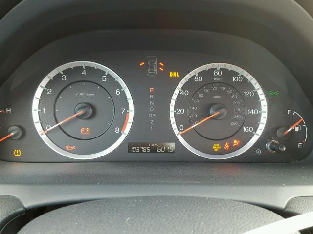 1HGCP2F88BA044392 - 2011 HONDA ACCORD EXL BLACK photo 8