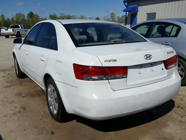 5NPET46C36H171245 - 2006 HYUNDAI SONATA GL WHITE photo 3