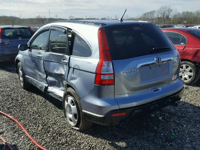 JHLRE38358C009749 - 2008 HONDA CR-V LX BLUE photo 3