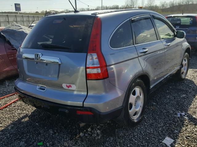 JHLRE38358C009749 - 2008 HONDA CR-V LX BLUE photo 4