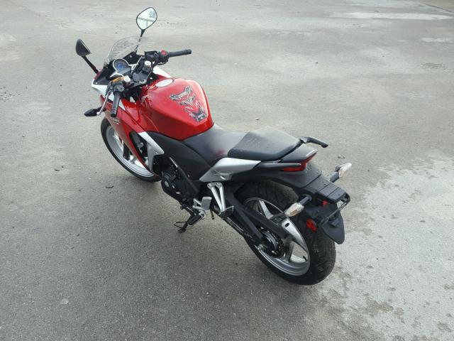 MLHMC411XB5002025 - 2011 HONDA CBR250 R RED photo 3