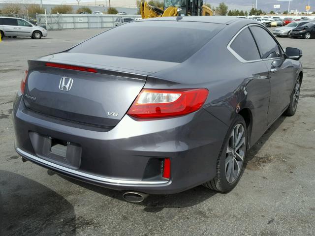 1HGCT2B85DA000936 - 2013 HONDA ACCORD EXL GRAY photo 4