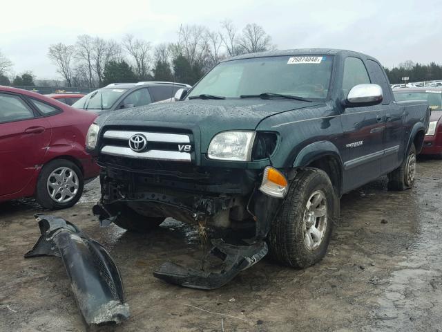 5TBRT34144S442424 - 2004 TOYOTA TUNDRA ACC GREEN photo 2