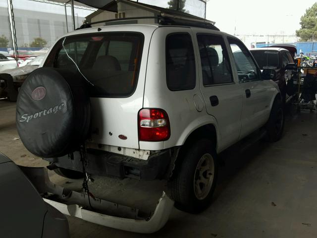 KNDJA7235Y5651785 - 2000 KIA SPORTAGE WHITE photo 4