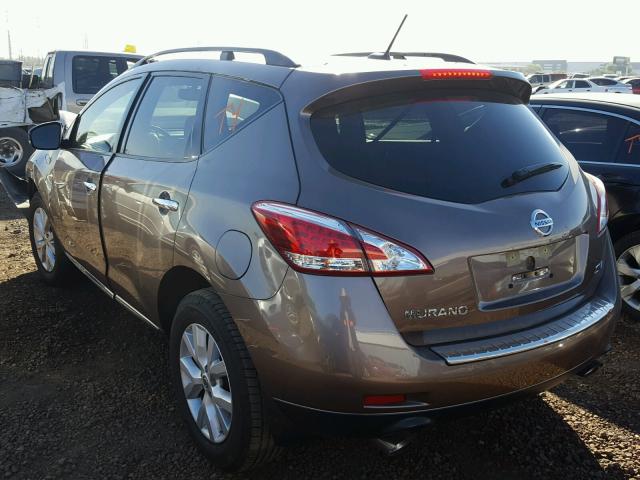 JN8AZ1MU6EW400389 - 2014 NISSAN MURANO S BROWN photo 3