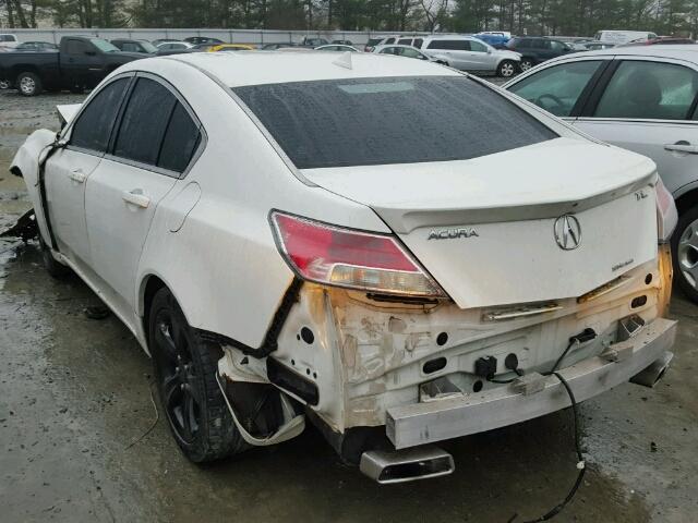 19UUA9F56CA008884 - 2012 ACURA TL WHITE photo 3