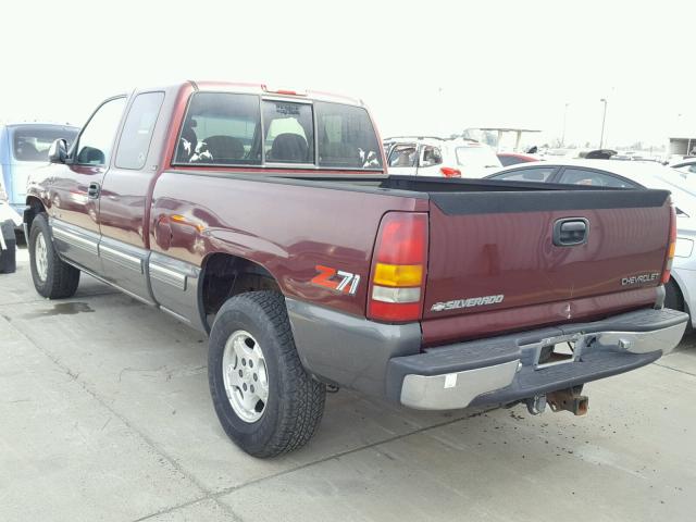 1GCEK19T7XE251162 - 1999 CHEVROLET SILVERADO RED photo 3