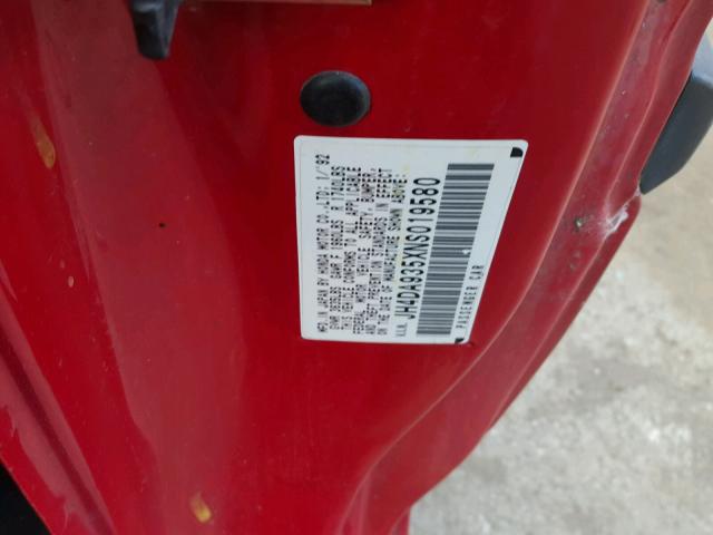 JH4DA935XNS019580 - 1992 ACURA INTEGRA LS RED photo 10