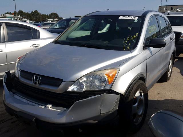 JHLRE48369C007435 - 2009 HONDA CR-V LX SILVER photo 2